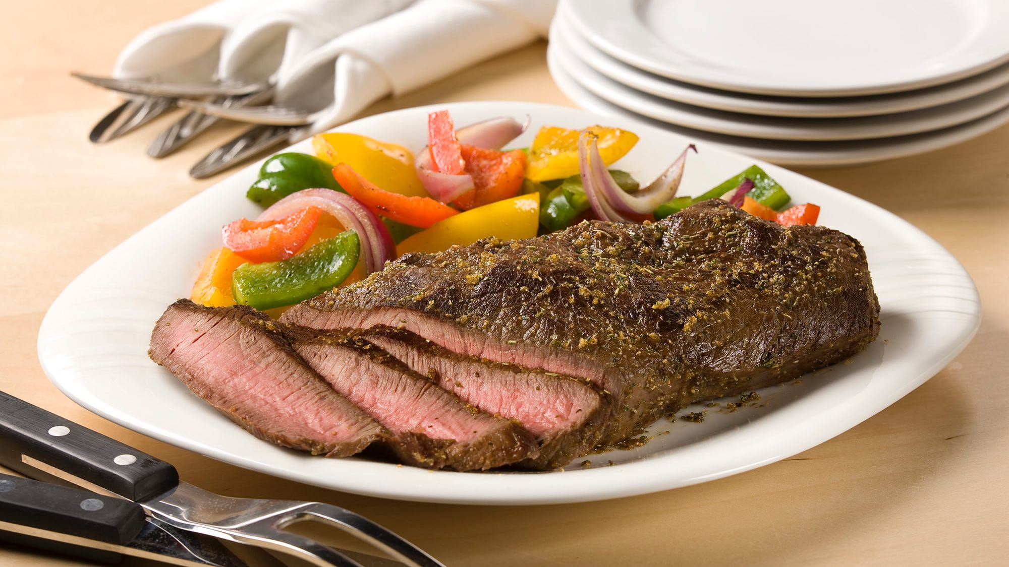 GARLIC AND HERB MARINATED STEAK