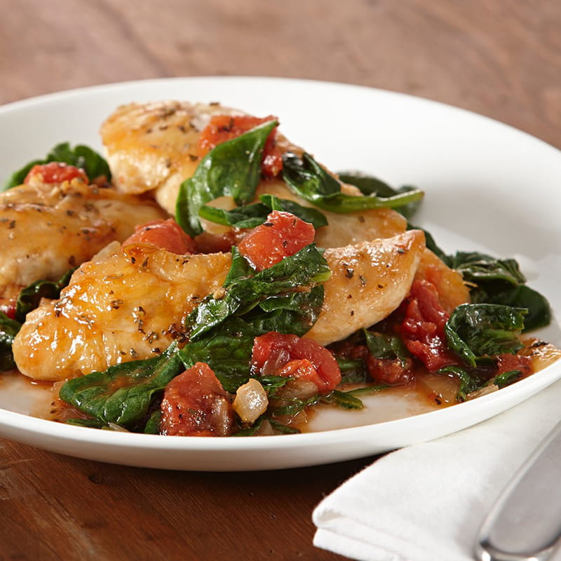 CHICKEN TENDERS WITH SPINACH AND TOMATOES | McCormickAsia.com