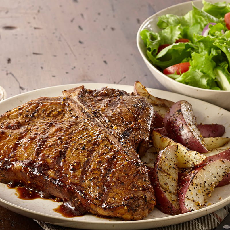 ULTIMATE MONTREAL STEAK WITH GRILLED POTATO WEDGES